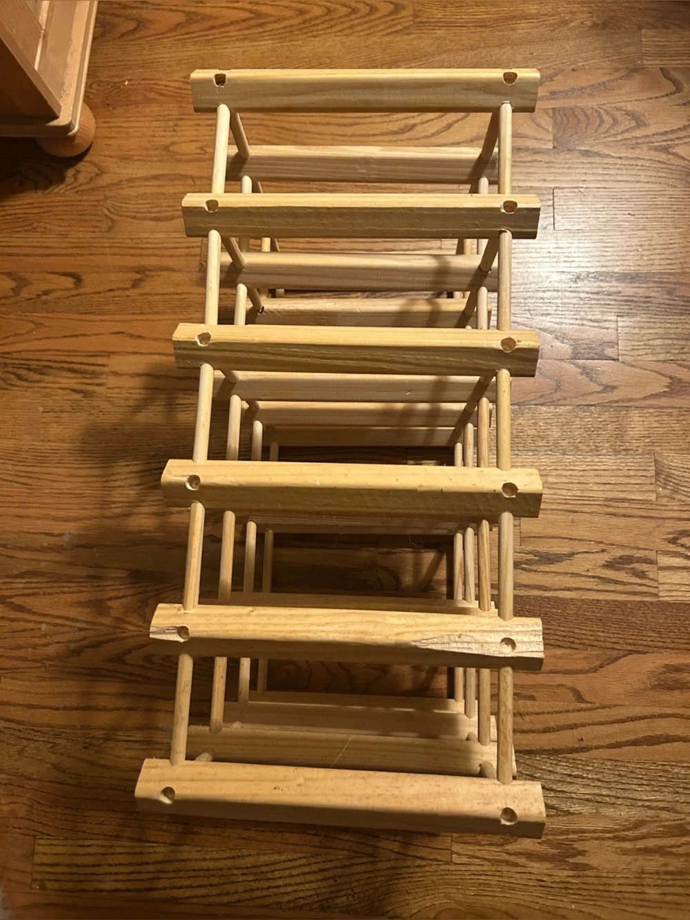 Brown Wooden Shelf - Great for Organizing Shoes in Small Spaces